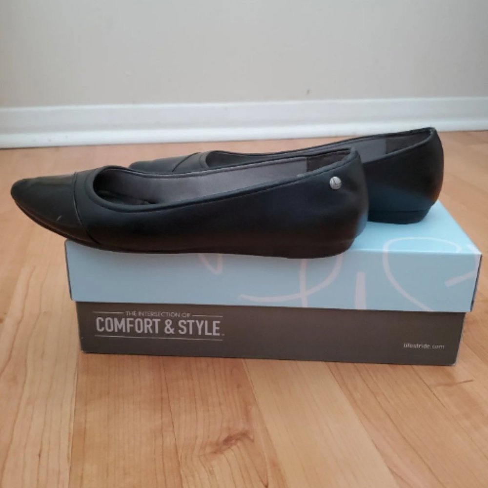 Lifestride Quilma Black Shoes Size 8